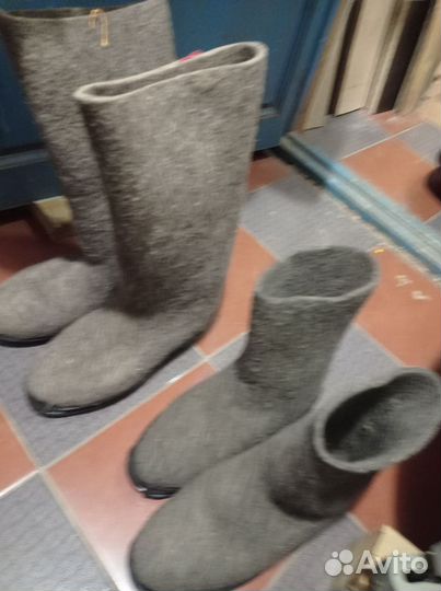 Валенки мужские на резиновой подошве