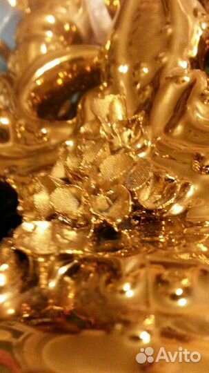 Подсвечник (золото, керамика,17см высота) тройной