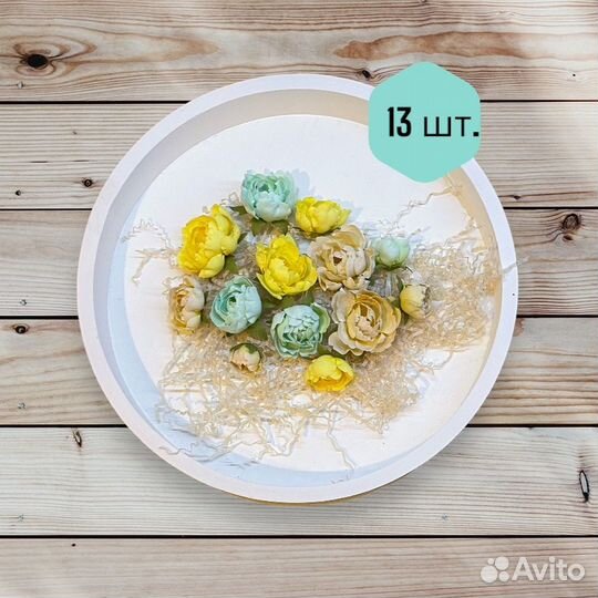 Набор цветов мятно-кремовые