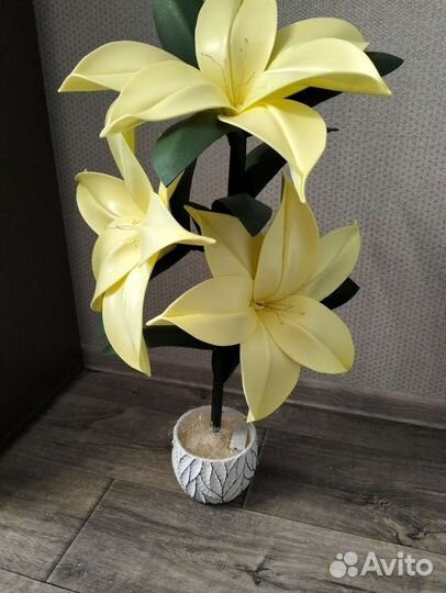 Светильник лилия, ночник, торшер, ростовые цветы