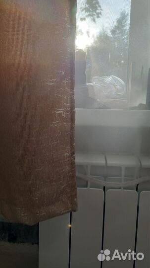 Штора на кухню короткая