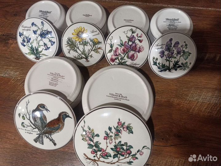 Фарфор бонбоньерка Германия Villeroy boch ботаника