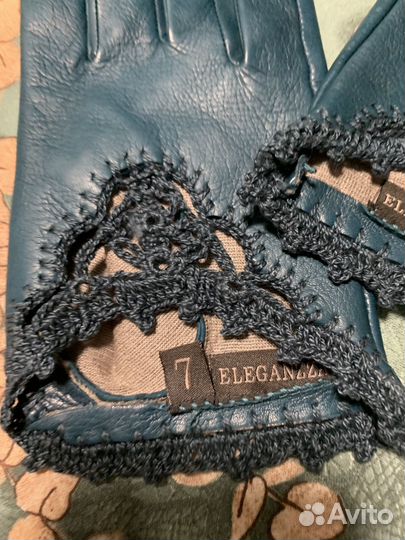 Перчатки женские кожаные размер 7