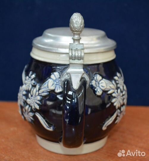 Пивная кружка- германия бочонок цветы. высота 13 с