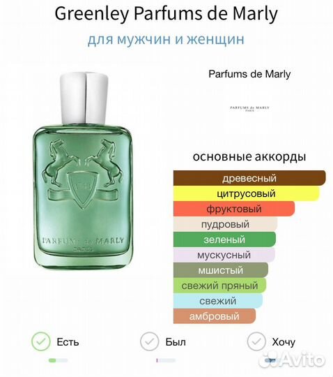 Parfums de Marly Greenley остаток