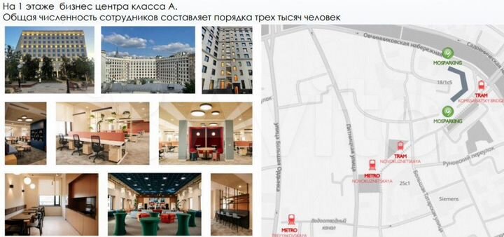 Помещение ресторан Овчинниковской набережная цао