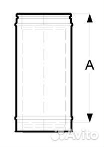 Элемент трубы 500 мм 350/400 Schiedel Permeter 25 черный RAL 9005, 1.00 шт