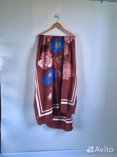 Большой кашемировый палантин шарф платок накидка