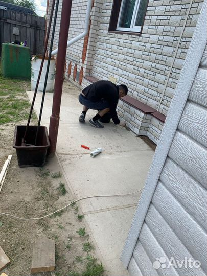 Покрытие резиновое для отмостки дома