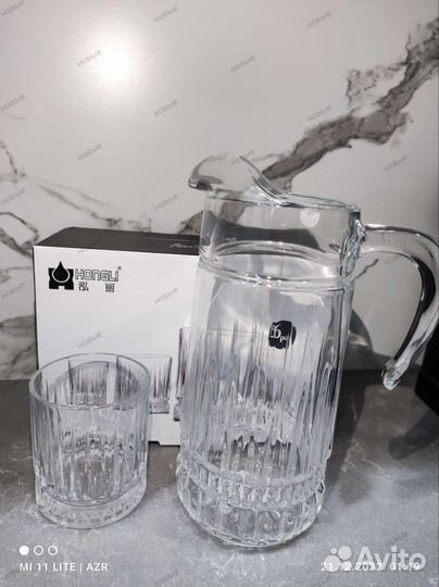 Набор кувшин и стаканы 6шт