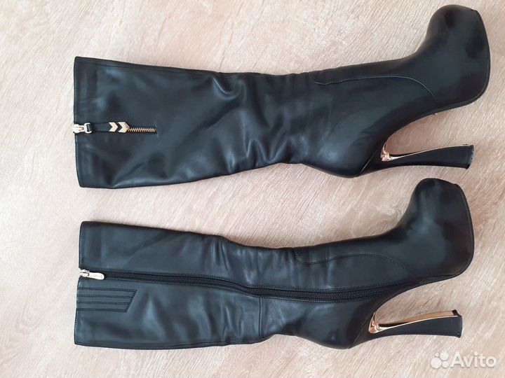 Сапоги кожанные осень весна женские 37