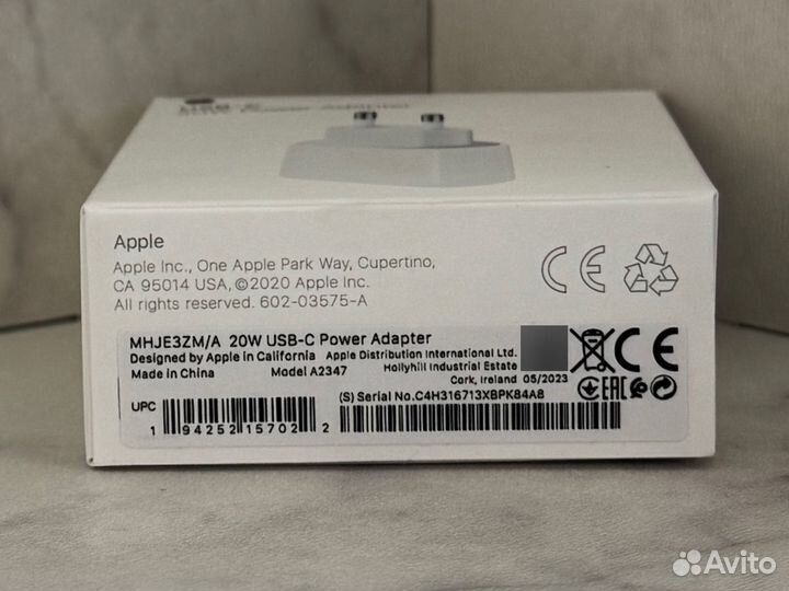 Адаптер Apple (mhje3ZM/A) 20W USB Type-C