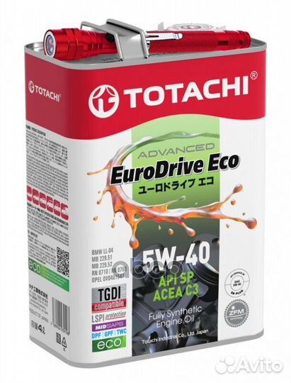 Totachi eurodrive ECO Fully Synthetic 5W-40 API