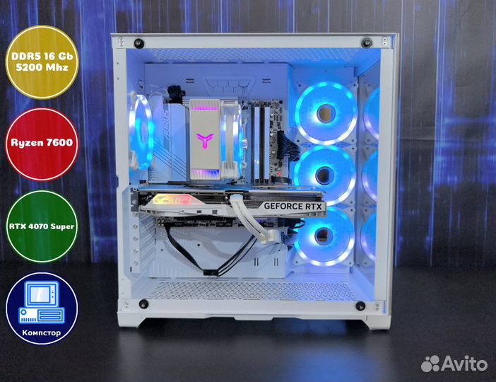 Собранный компьютер AMD7600-RTX4070SUP-16DDR5-DMZ0397