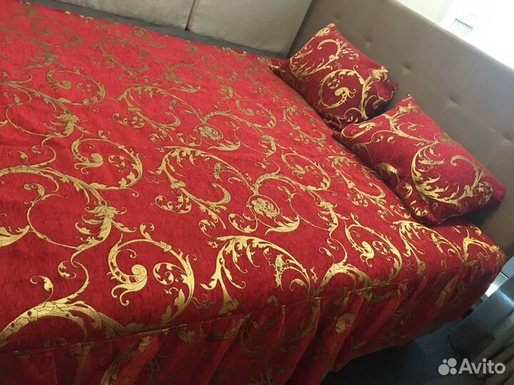 Новое бархатное покрывало плед 1,5сп+2 наволочки