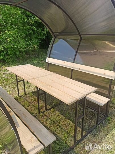 Беседка для дачи из поликарбоната