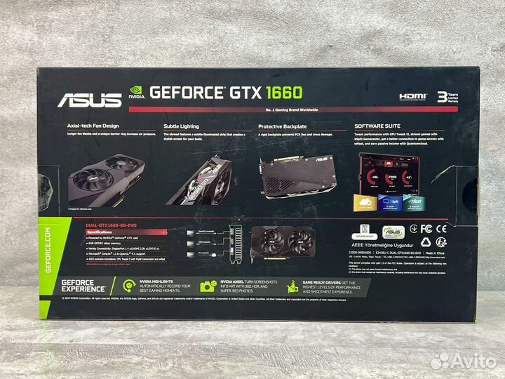 Видеокарта Asus GTX 1660 6Gb