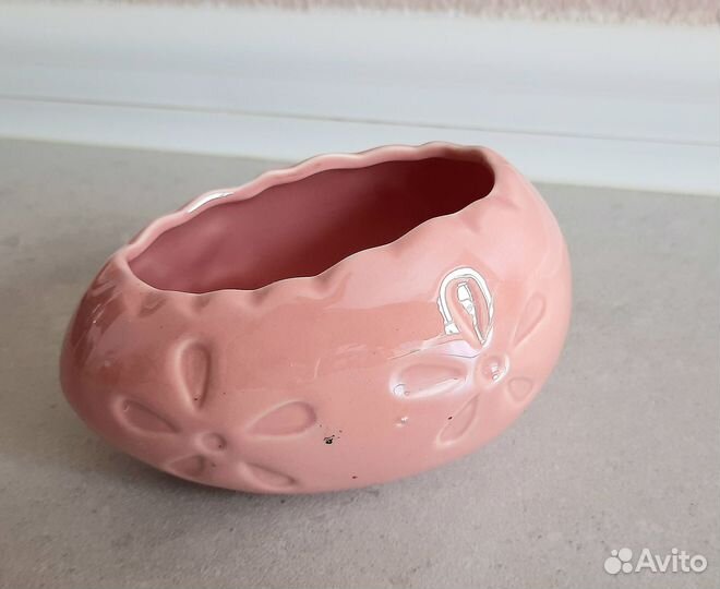 Вазочка, розовый перламутр