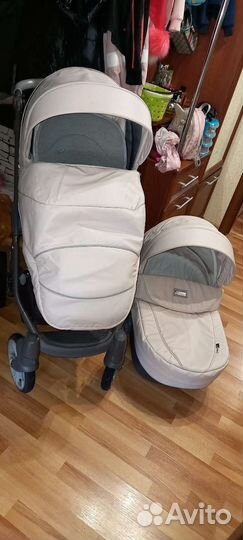 Коляска 2 в 1 roan bass soft, эко кожа