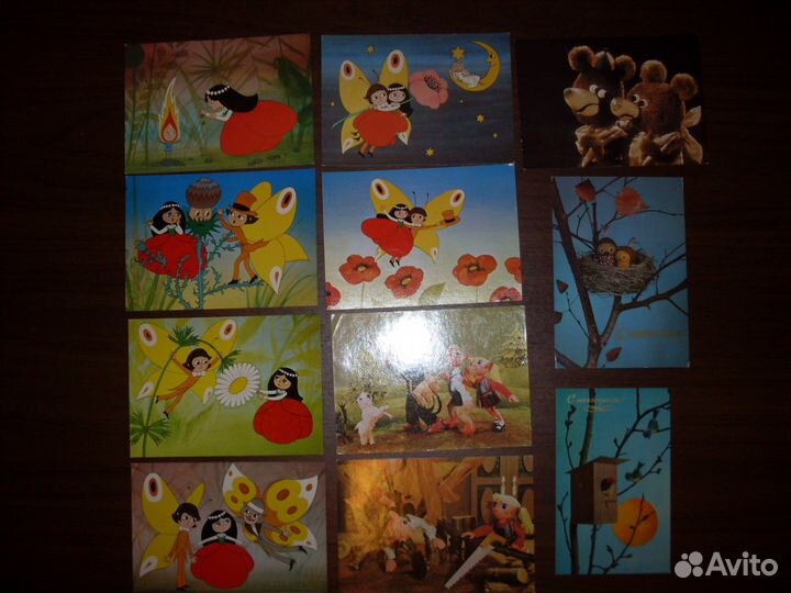 Открытки - мультики, японские комиксы и детские