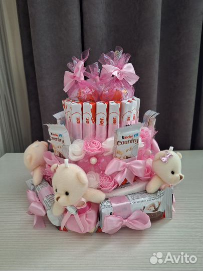 Сладкий торт из киндеров