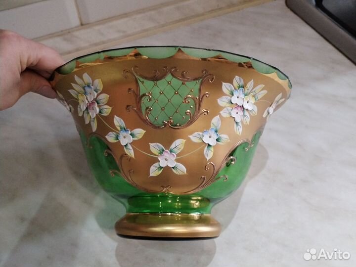 Ваза для фруктов богемия, смальта