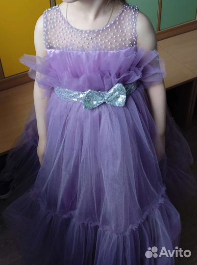 Платье для девочки 116 пышное. На выпускной