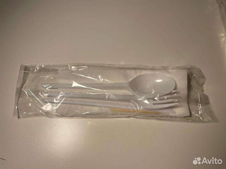 Одноразовый набор ложка вилка нож зубочистка 57 шт