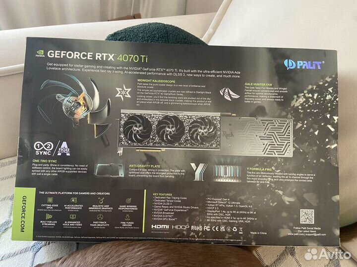 RTX 4070 TI Game Rock OC Новая