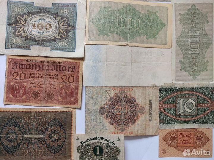 Банкноты Германии. Набор