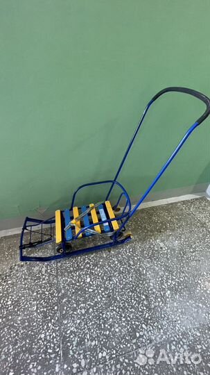 Детские санки с колесами nika