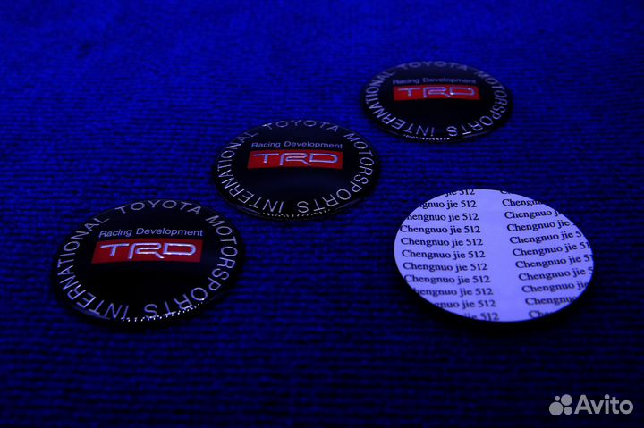 Комплект 3D наклеек диска Toyota TRD 56 65 мм