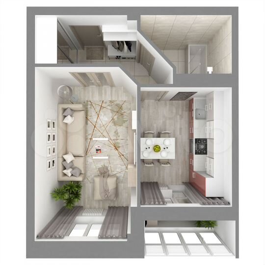 1-к. квартира, 34,2 м², 13/16 эт.