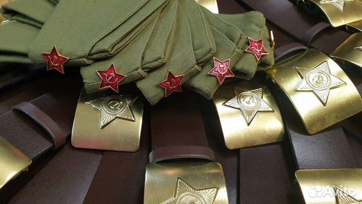 Ремень солдатский кожаный