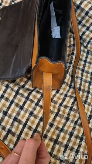 Сумка портфель коричневая женская