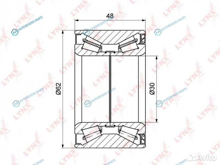 WB-1285 Комплект подшипника ступицы колеса зад