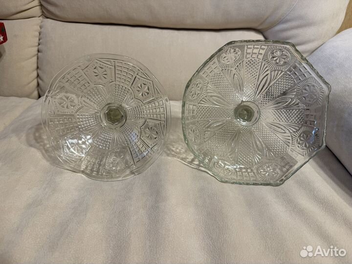 Ваза на ножке стекло СССР