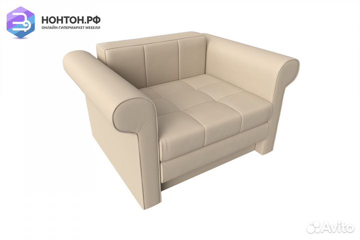 Кресло выкатное Берли экокожа бежевая