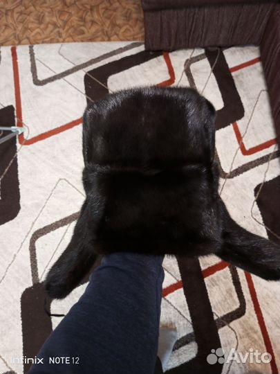 Норковая шапка мужская ушанка новая