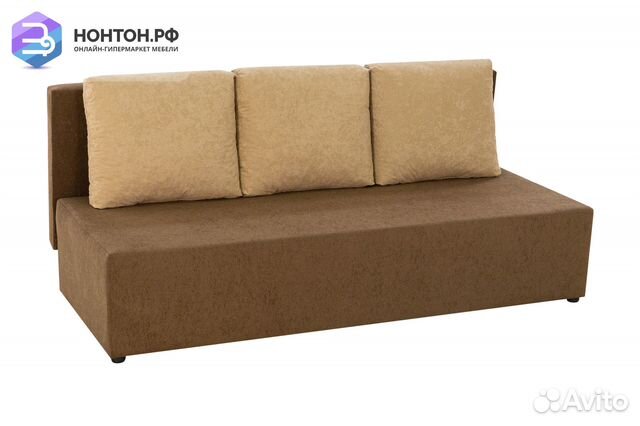 Диван еврокнижка Нексус коричнево-бежевый