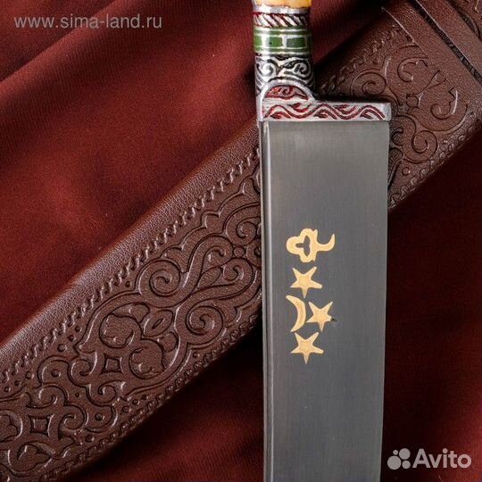 Пчак Шархон, рукоять из рога косули, гарда с грави