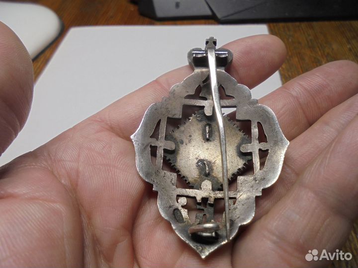 Знак кандидата богословия.Крупный нагрудный. Игла