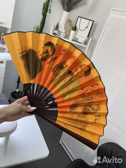 Веер натуральный бамбук