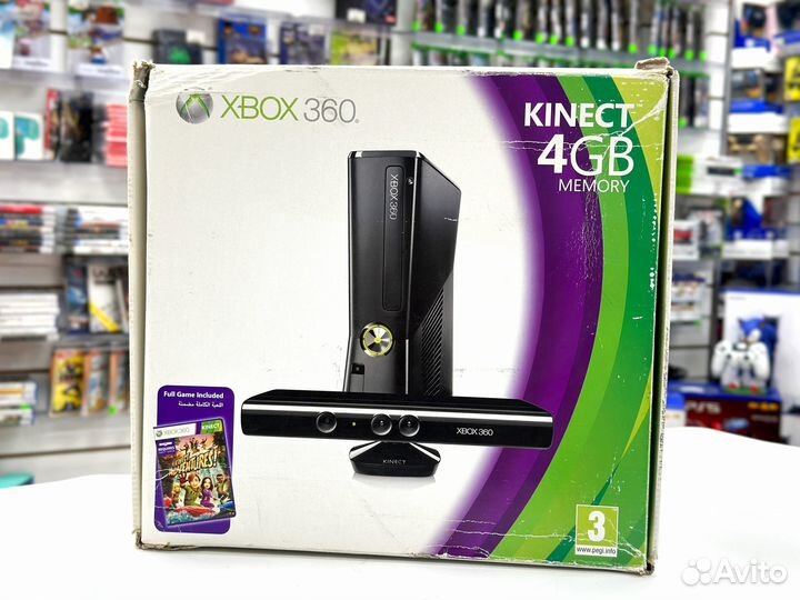 Microsoft Xbox 360 S Black (500Gb) +Kinect Б\У