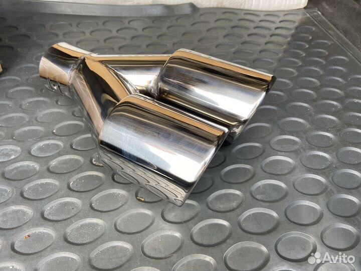 Насадка на глушитель двойная нержавейка