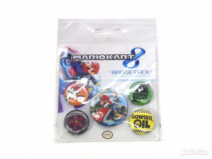 Набор значков Mario Kart 8 5 шт BP80487