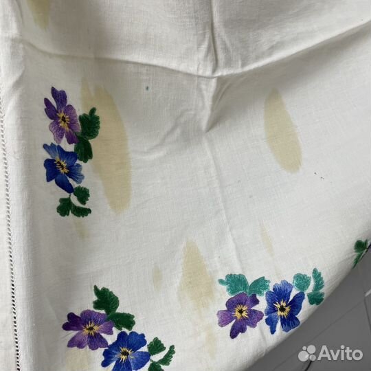 Скатерть подзор старинный ручная работа винтаж