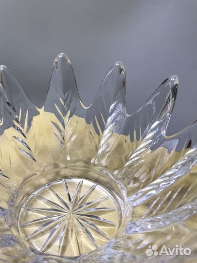 Хрустальный салатник новый/ваза для фруктов/конфет