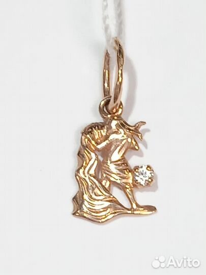 Золотые подвески с фианитом