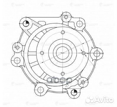 Насос водяной toyota hilux/hiace/hiace 89- 2.4D